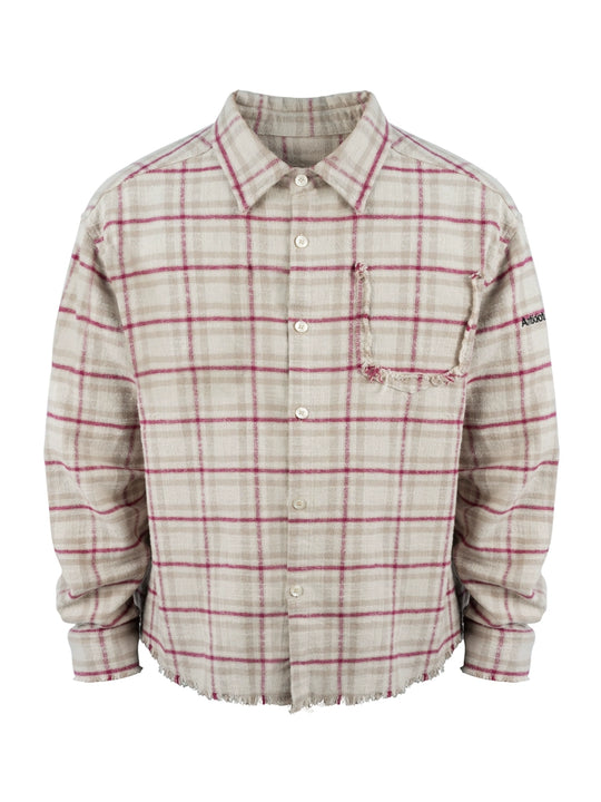 ANTIDOTE Destroyed Plaid Long-Sleeve Shirt | Face 3 Face