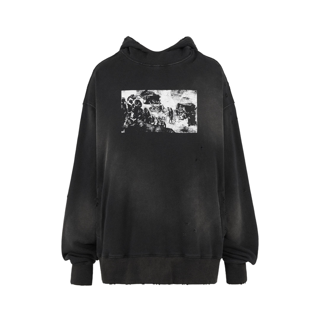 UNDERWATER The Deluge Printed Faded Hoodie