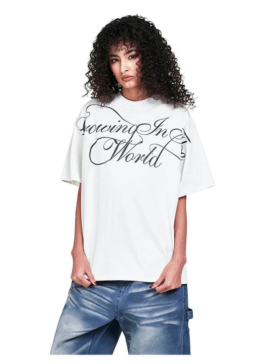 F3F Select Large Calligraphy Print Tee | Face 3 Face