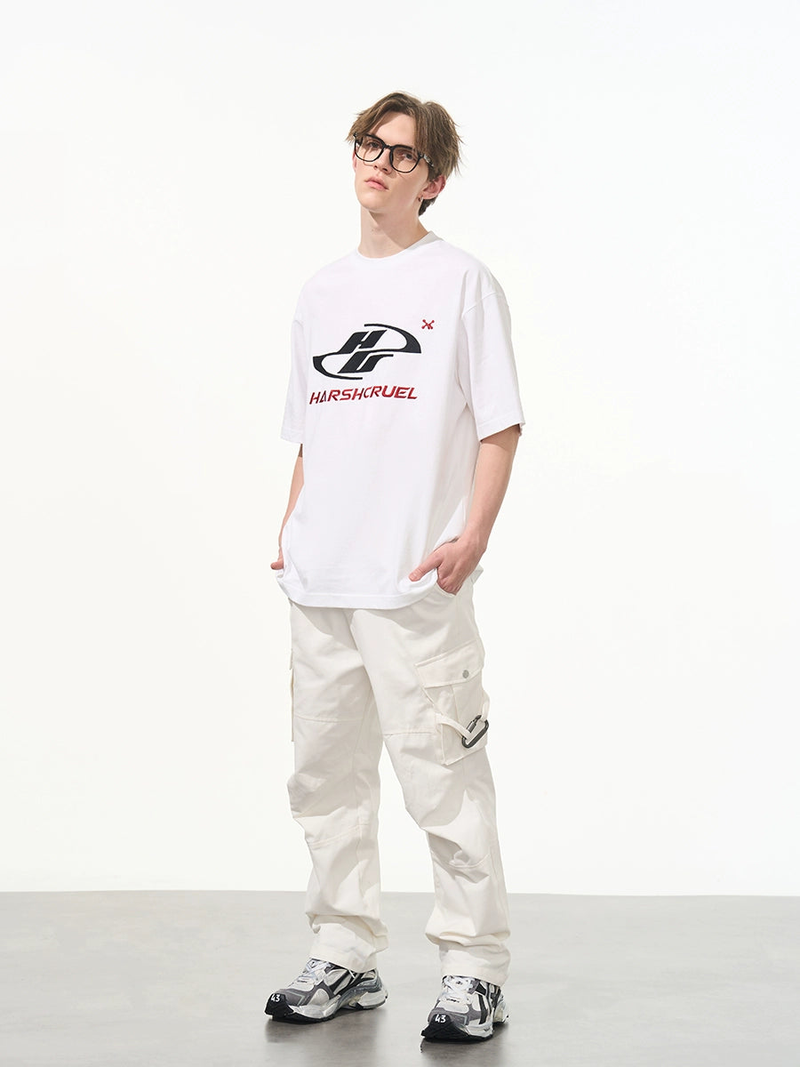 Harsh and Cruel Dynamic Embroidered Logo Tee