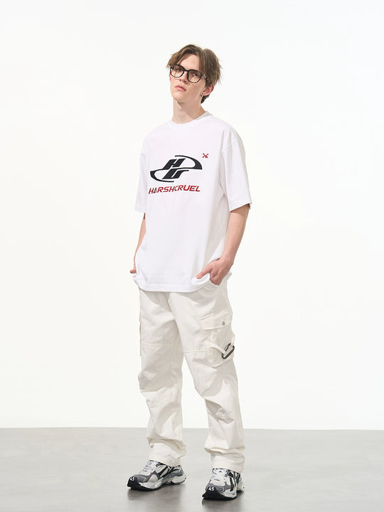 Harsh and Cruel Dynamic Embroidered Logo Tee