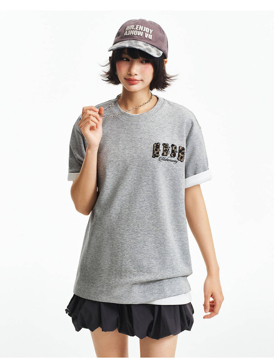MEDM Small Leopard Logo Patch Long Sleeve Tee | Face 3 Face