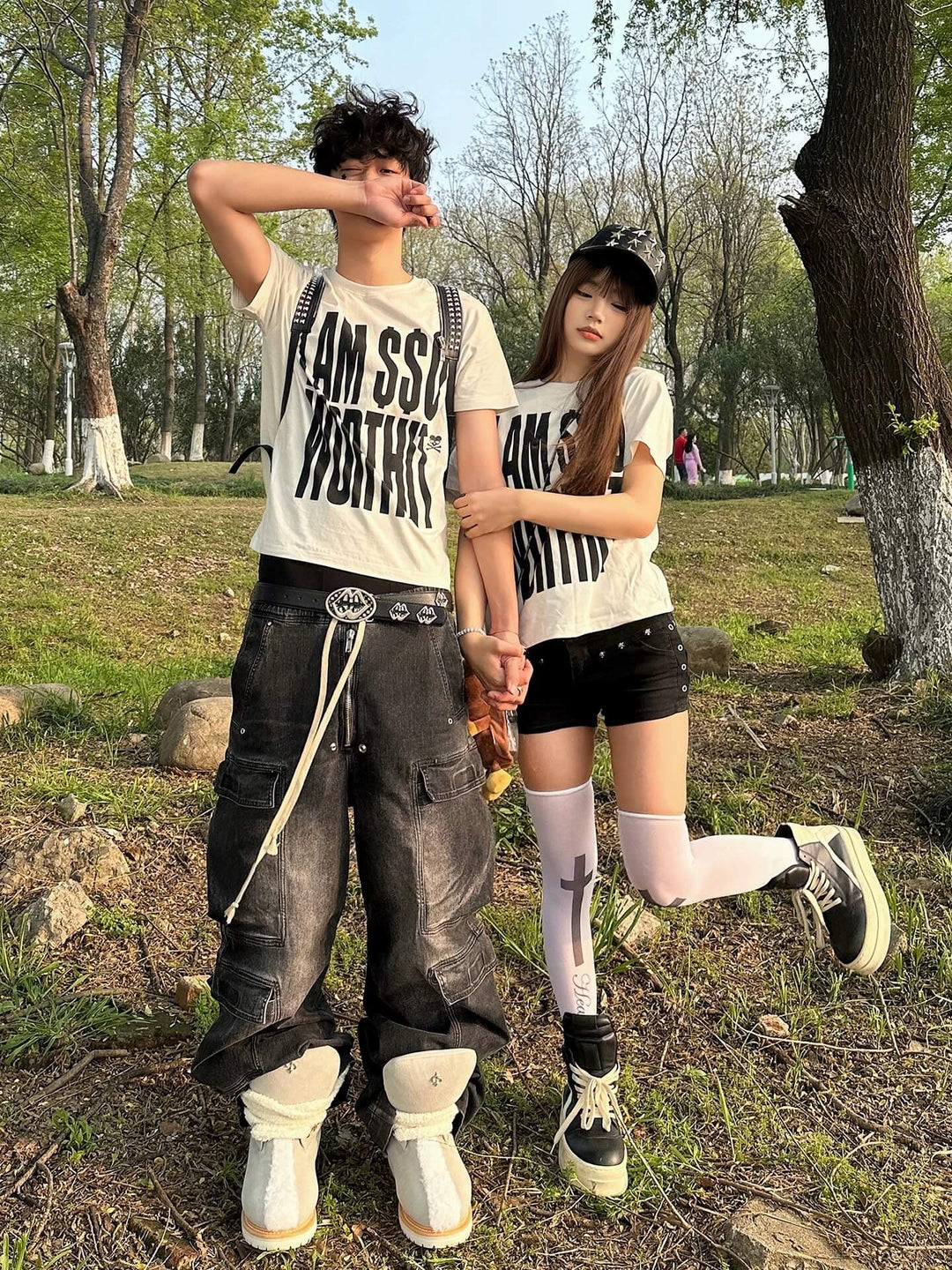 ANTIDOTE Heart and Skull Slogan Print Washed Short Sleeve Tee | Face 3 Face