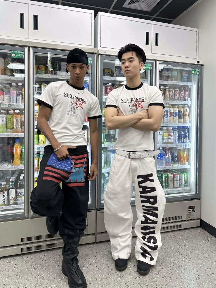 KARMANISTIC Logo Print Baggy Jeans | Face 3 Face