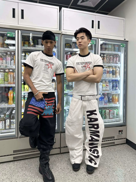 KARMANISTIC Logo Print Baggy Jeans | Face 3 Face