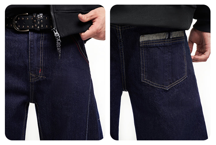 F3F Select Line Stitch Design Baggy Jeans | Face 3 Face