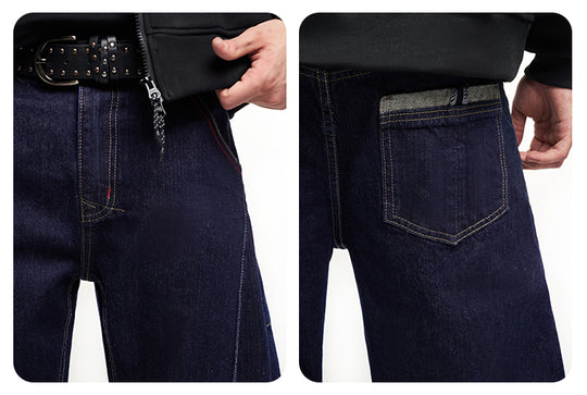 F3F Select Line Stitch Design Baggy Jeans | Face 3 Face