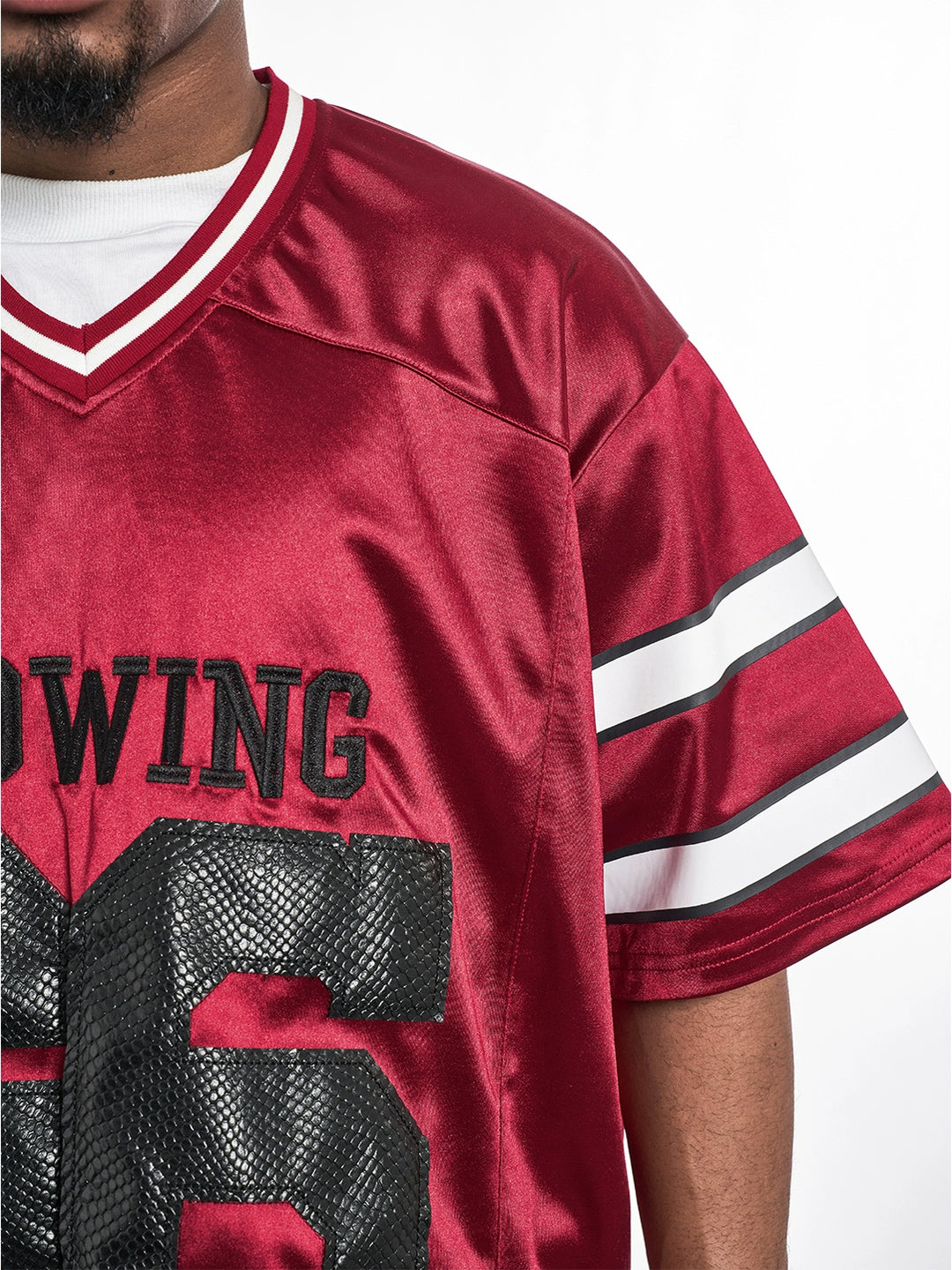 F3F Select Snake Leather Letter Patch Jersey | Face 3 Face