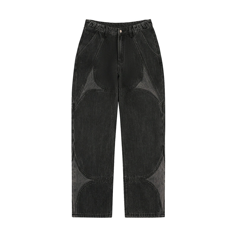 1807 Four Pointed Star Split Structure Jeans  | Face 3 Face