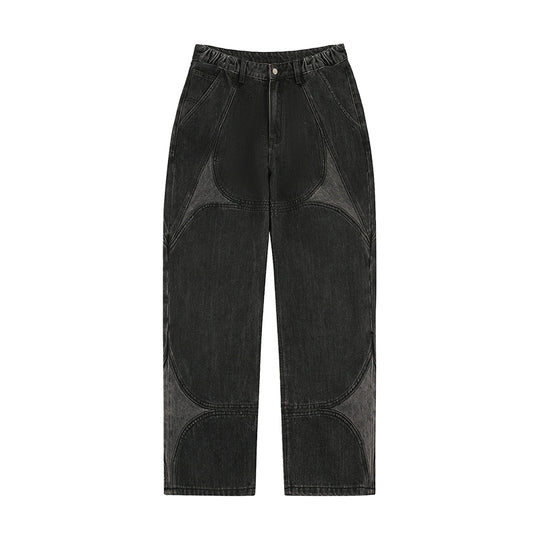 1807 Four Pointed Star Split Structure Jeans  | Face 3 Face