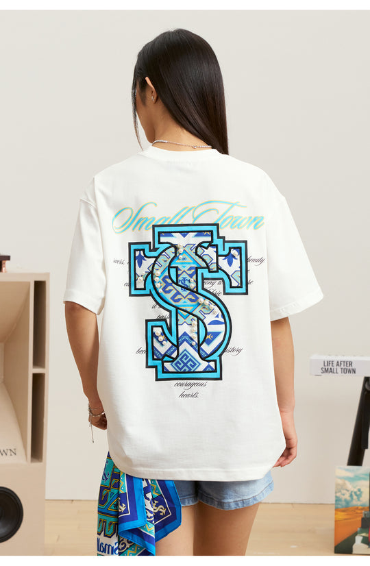 Small Town Kid Pearl Ethnic ST Logo Patch Tee | Face 3 Face