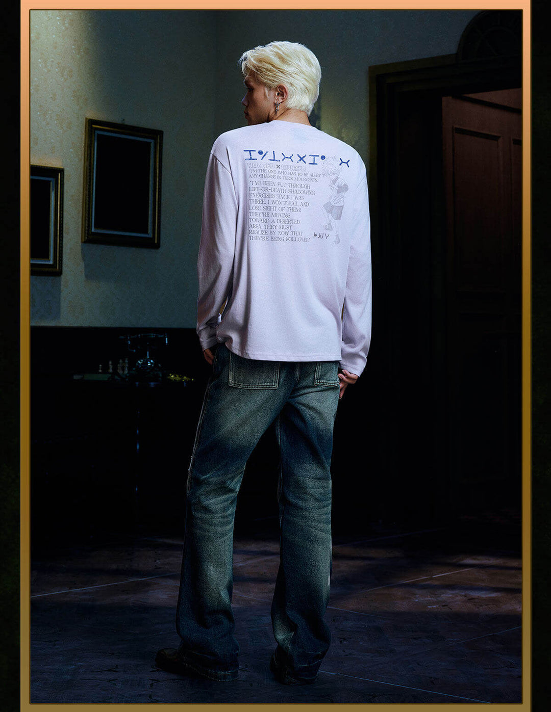 MEDM × HUNTER×HUNTER Character Monologue Print Long Sleeve Tee | Face 3 Face