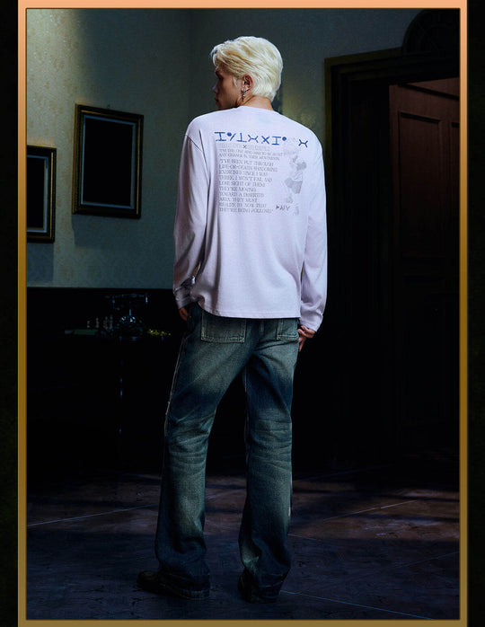 MEDM × HUNTER×HUNTER Character Monologue Print Long Sleeve Tee | Face 3 Face