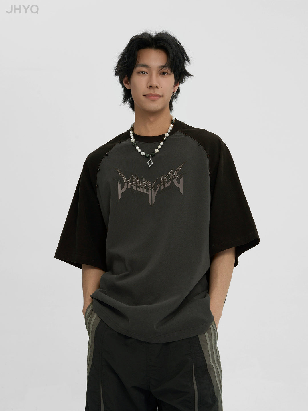 JHYQ Leopard Print Raglan Sleeves Tee