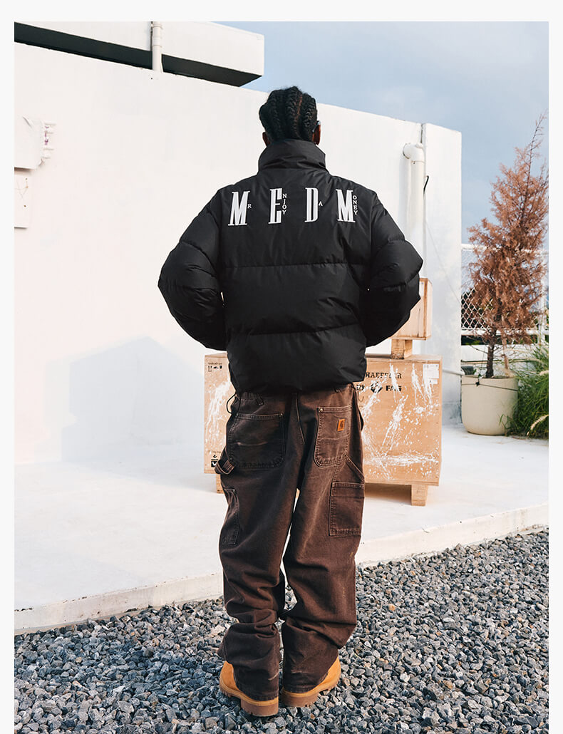 MEDM Logo Velcro Down Jacket | Face 3 Face