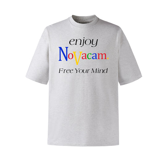 NOVACAM Enjoy Vintage Letter Print Tee | Face 3 Face