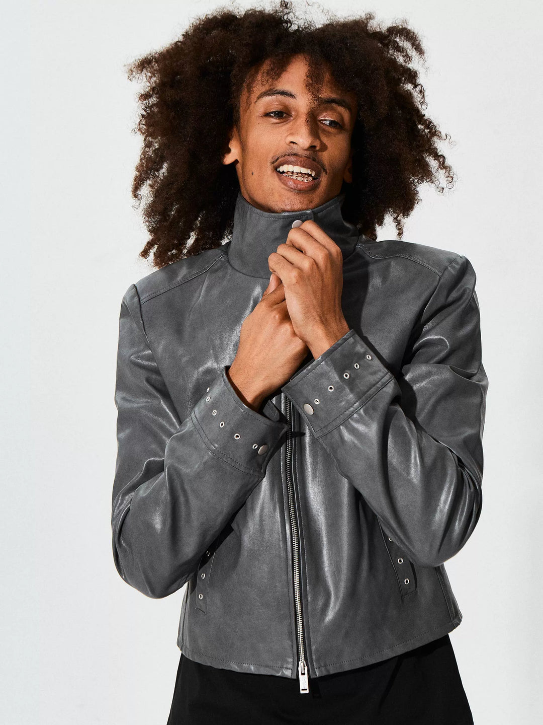 KARMANISTIC Racing Short Leather Jacket | Face 3 Face