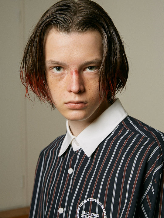 SOD Co. Striped Contrast Color Long Sleeve Shirt | Face 3 Face