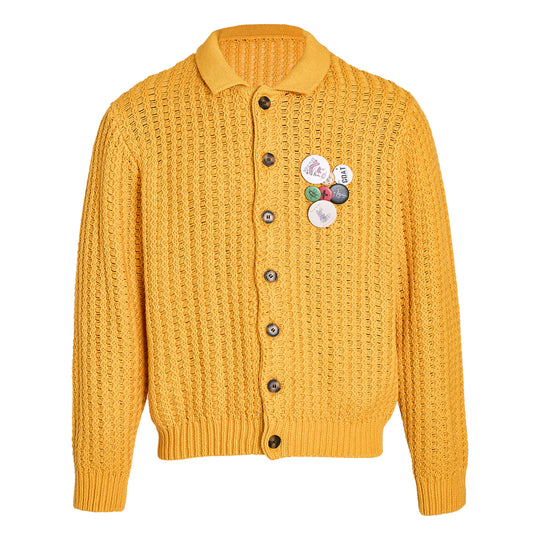 STEEPC Vintage Button Badge Knit Cardigan | Face 3 Face