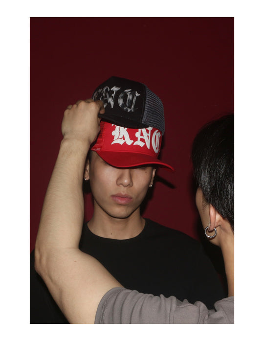 KARMANISTIC Embroidered Letters Trucker Hat | Face 3 Face