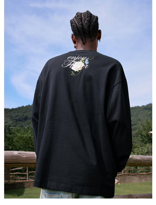 MEDM Vine and Flower Butterfly Logo Long Sleeve Tee | Face 3 Face