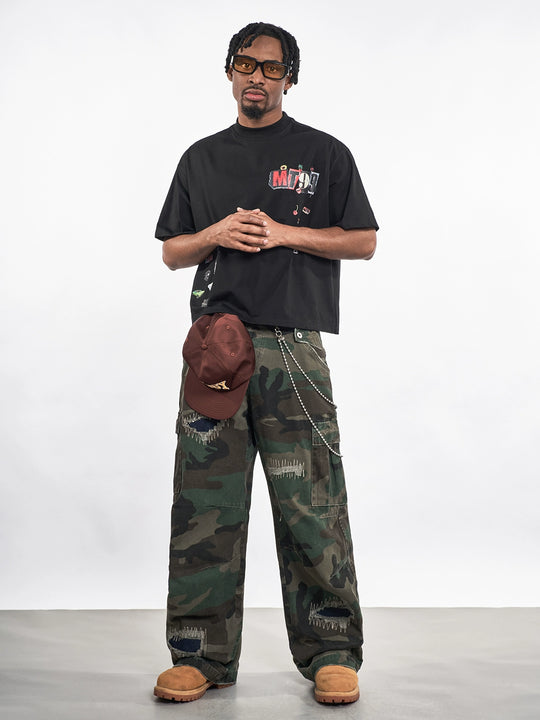 F3F Select Embroidered Patch Camouflage Work Pants | Face 3 Face