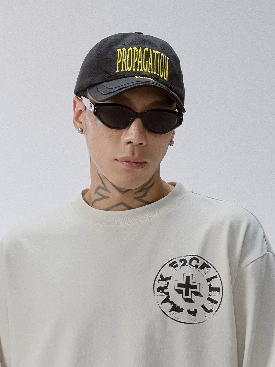 F2CE Distressed Embroidered Patchwork Dad Hat | Face 3 Face