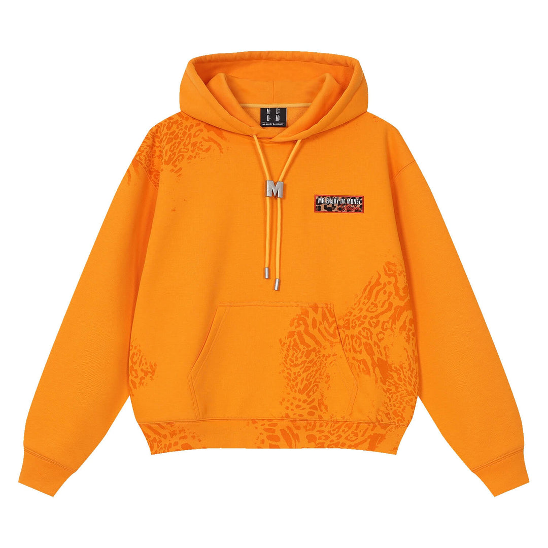MEDM Leopard Print M Buckle Drawstring Hoodie | Face 3 Face
