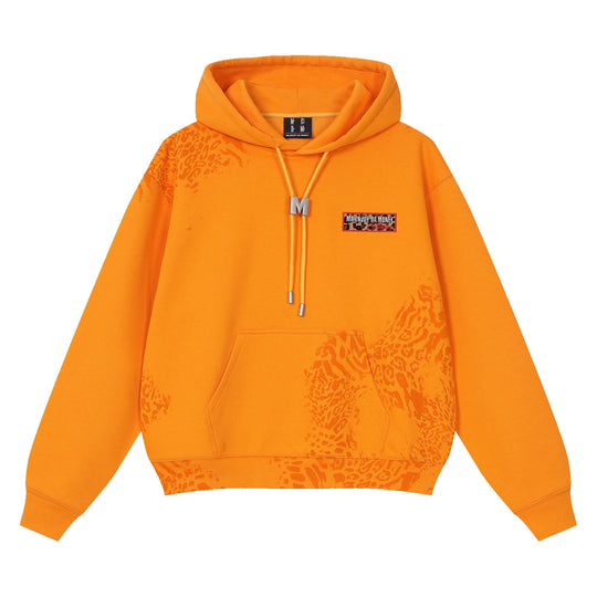 MEDM Leopard Print M Buckle Drawstring Hoodie | Face 3 Face