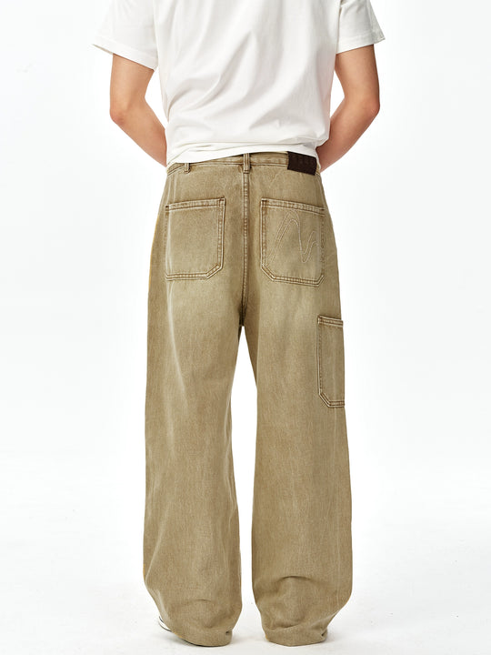 MEDM Washed M Buckle Utility Jeans | Face 3 Face