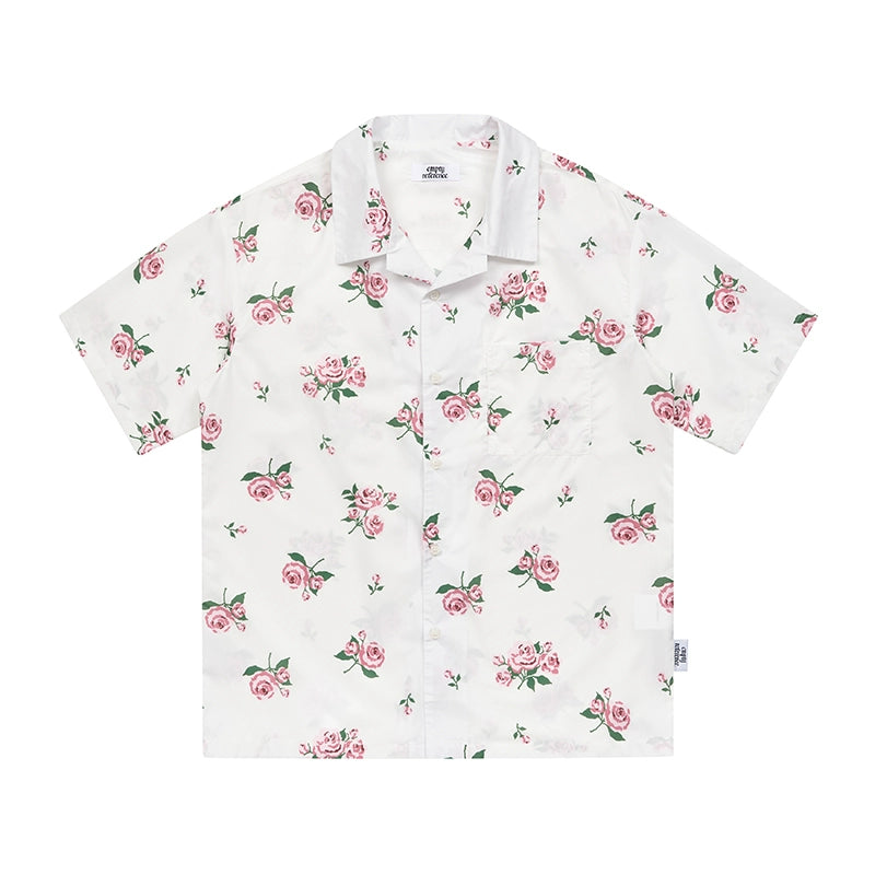 EMPTY REFERENCE Rose Floral Print Short Sleeve Shirt | Face 3 Face
