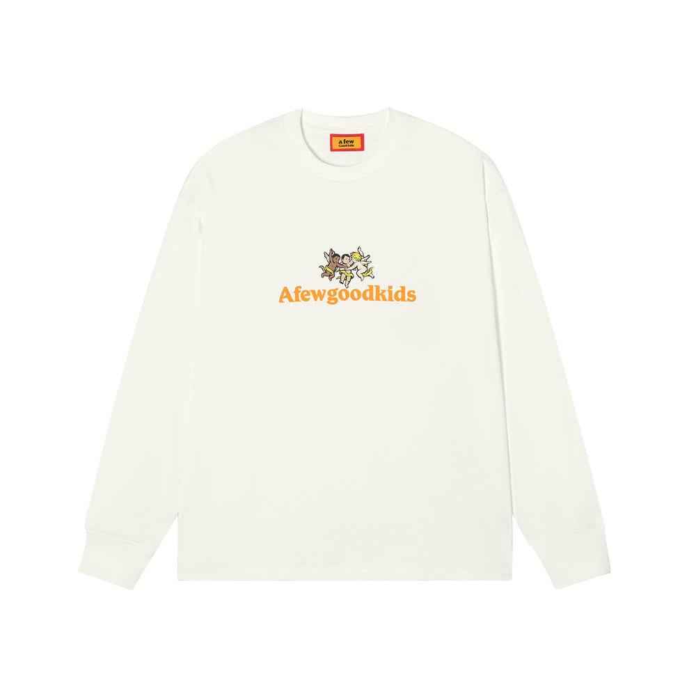 AFGK Angel Logo Contrast Color Long Sleeved Tee | Face 3 Face