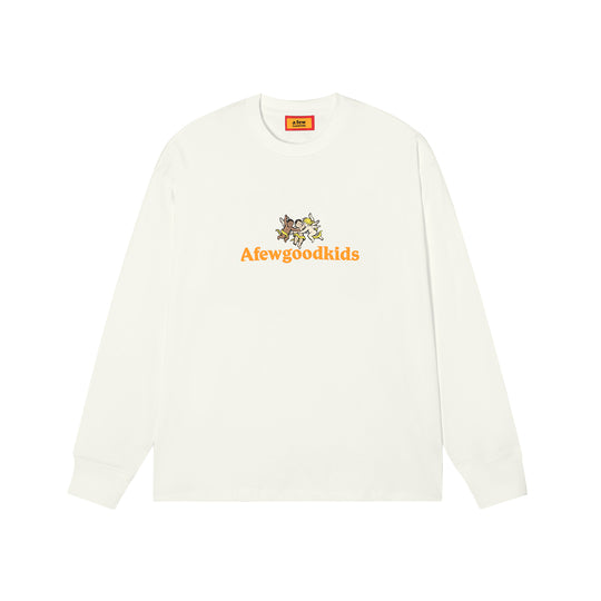 AFGK Angel Logo Contrast Color Long Sleeved Tee | Face 3 Face