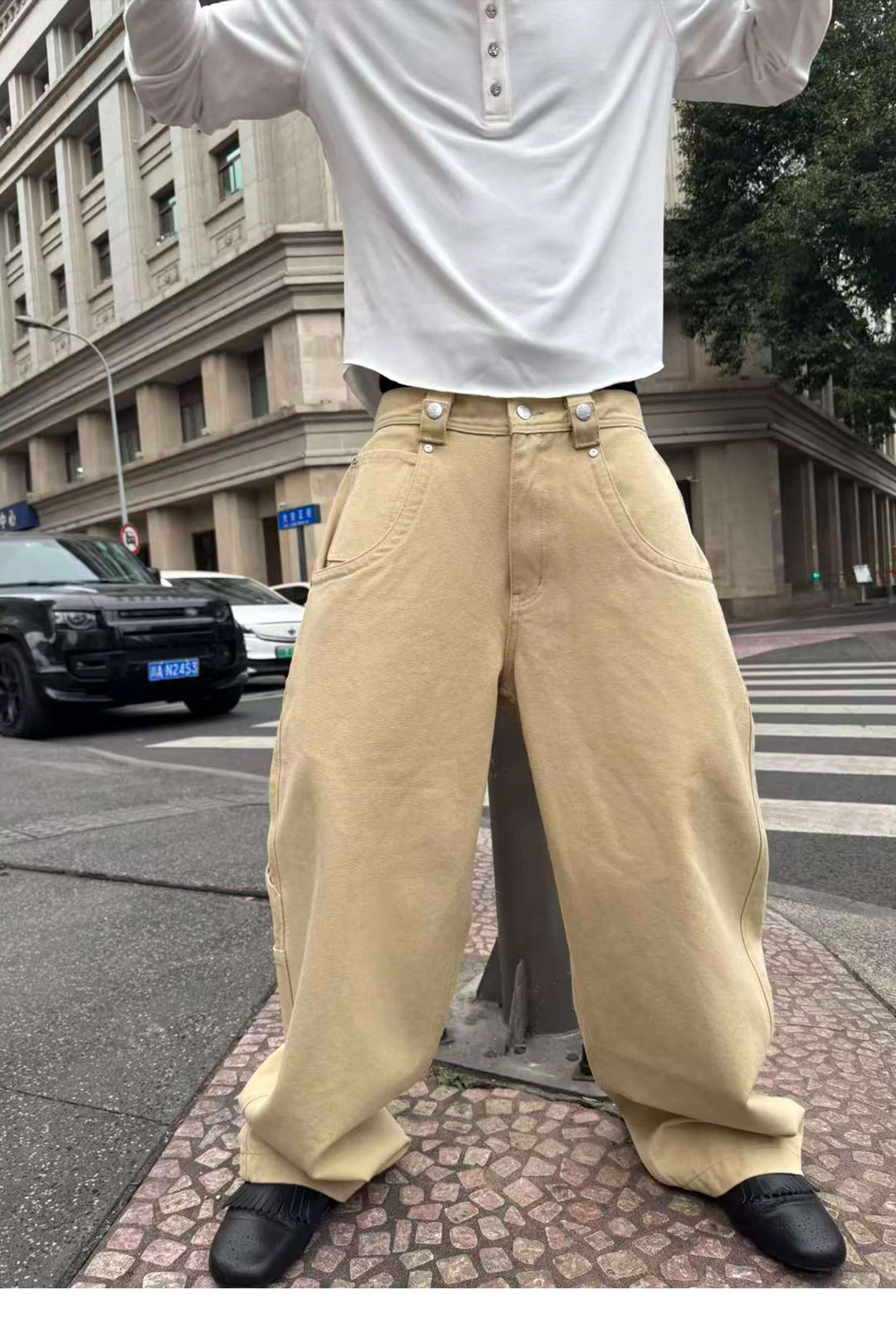 STEEPC Multi Layer Pocket Canvas Baggy Work Pants | Face 3 Face