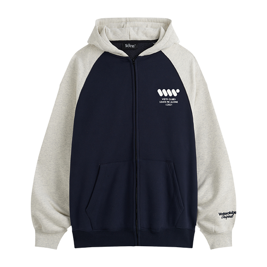 VOTE VVVVOTE Color Block Zipper Hoodie