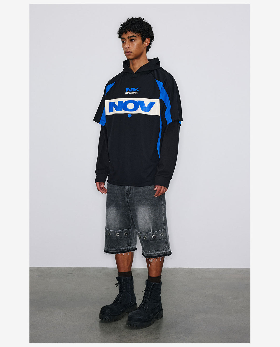 NOVACAM Soccer Jersey-Style Fake Two-Piece Hoodie | Face 3 Face