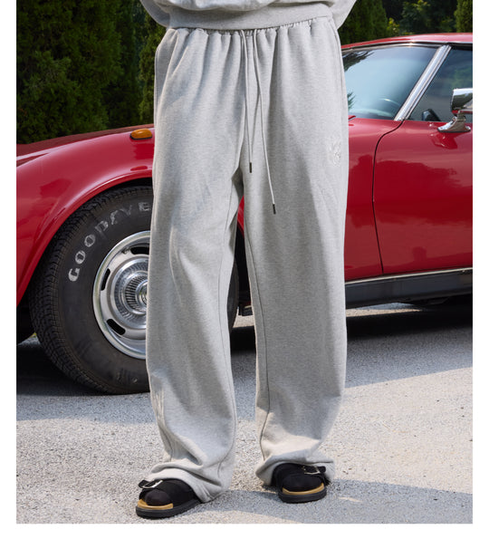 S45 Gray Embroidered Sweatpants | Face 3 Face