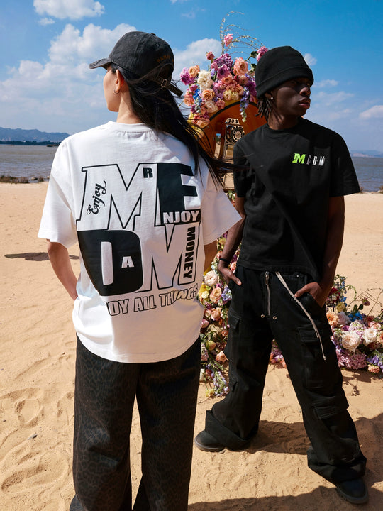 MEDM Colorblock Logo Print Tee | Face 3 Face