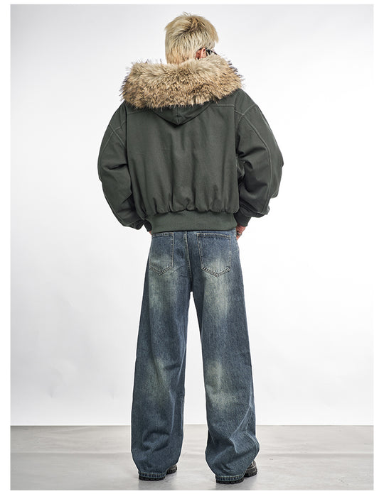 F3F Select Faux Fur Hooded Work Jacket | Face 3 Face