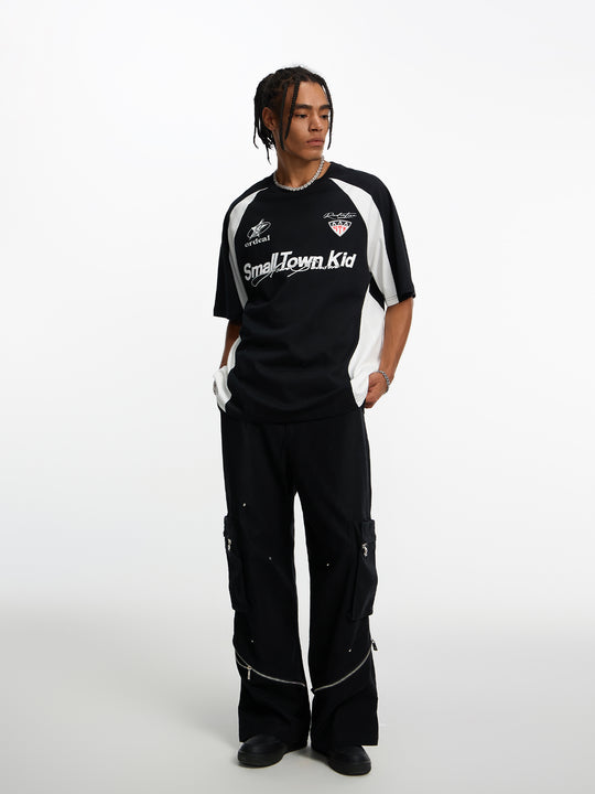 STK SmallTownKid Patchwork Racing Screen Printed Soccer Jersey | Face 3 Face