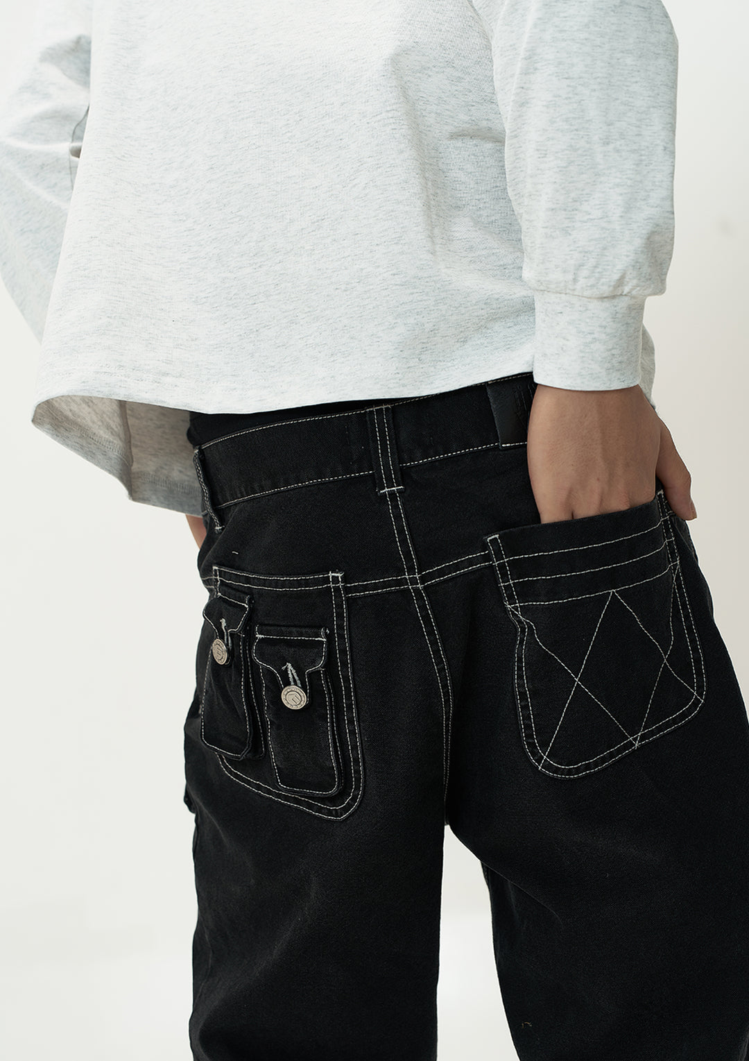 EVILKNIGHT(EK) Multi Pocket Button Fly Canvas Pants | Face 3 Face