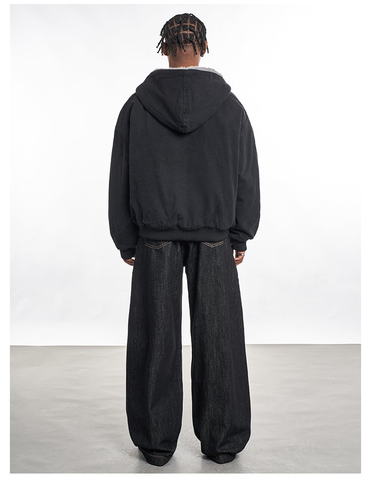 F3F Select Shaggy Fleece Lining Hoodie Work Jacket | Face 3 Face