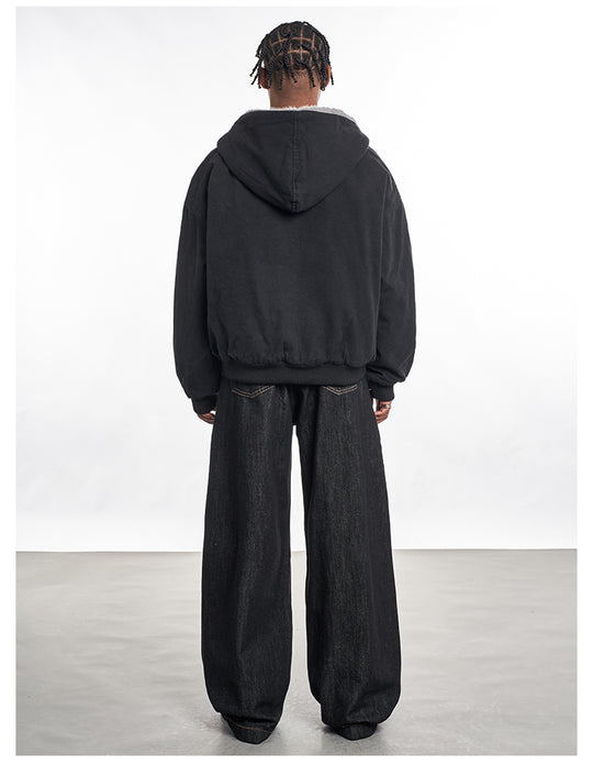 F3F Select Shaggy Fleece Lining Hoodie Work Jacket | Face 3 Face