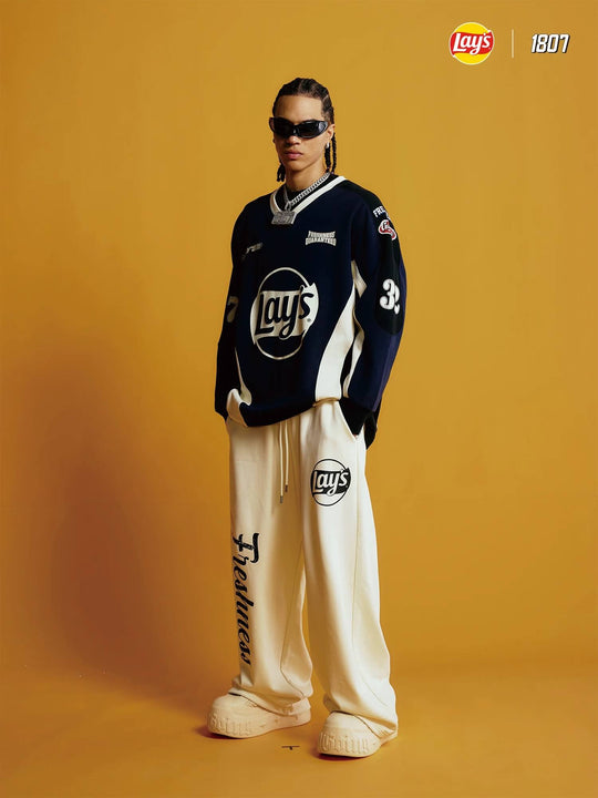 1807 × Lay’s Patchwork Long Sleeve Hockey Jersey | Face 3 Face