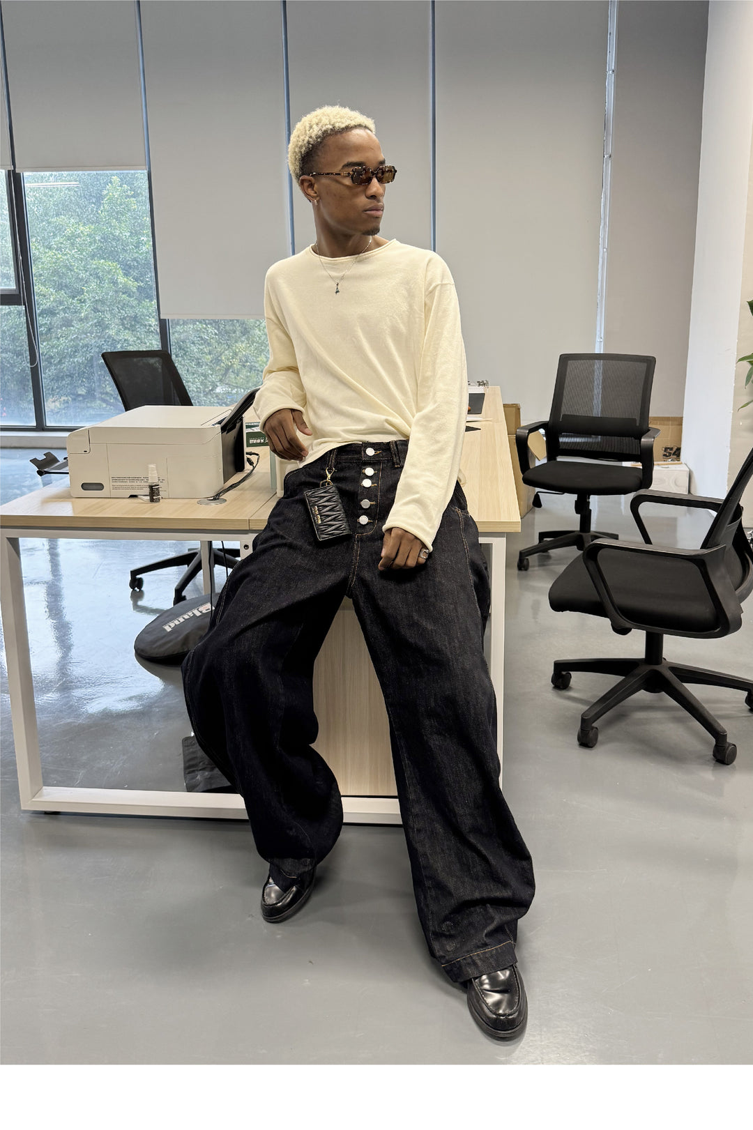 STEEPC Magnetic Button Scimitar Jeans | Face 3 Face