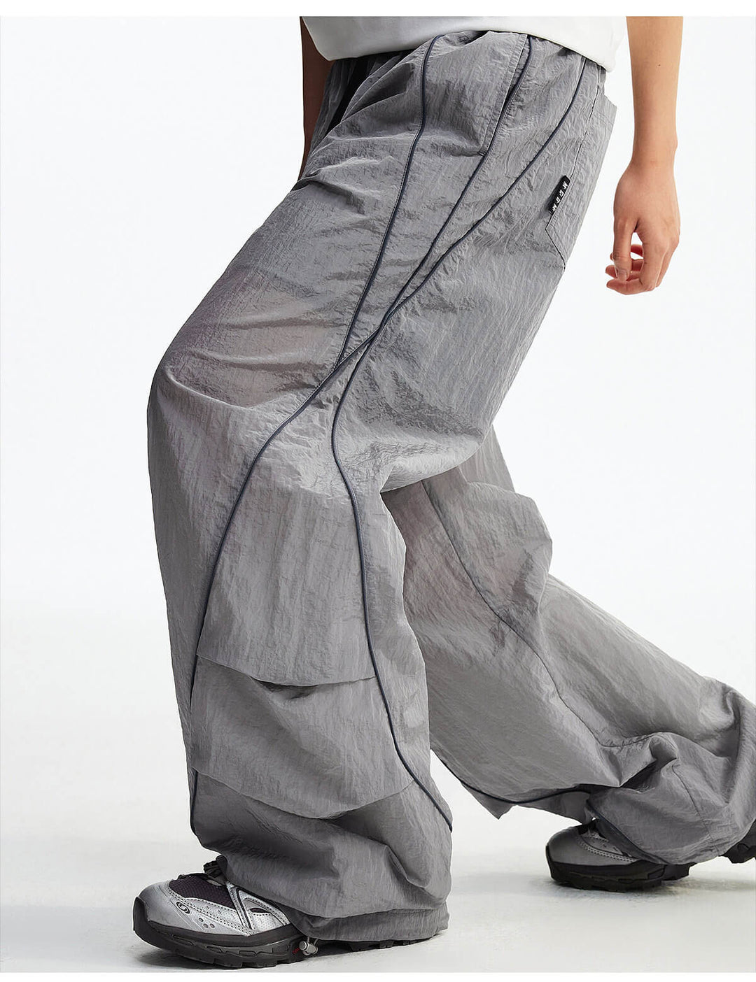 MEDM Sheen Texture Lightweight Utility Track Pants | Face 3 Face