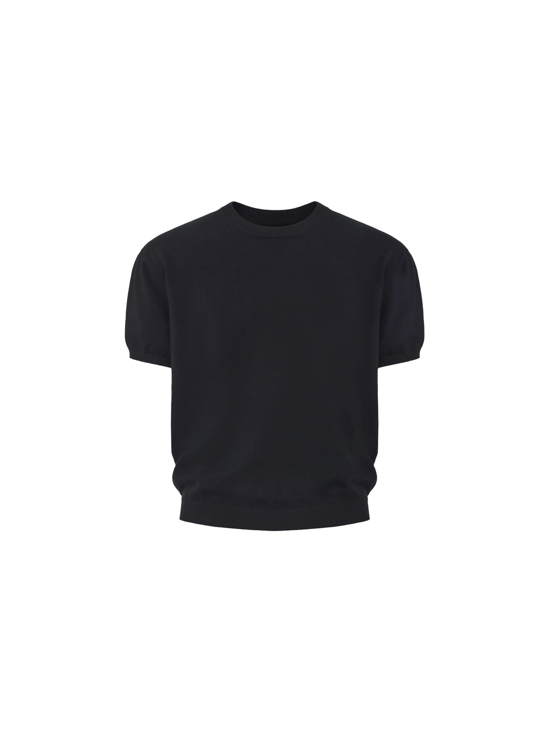 LIBERAFIT Cotton Knit Ribbed Trim Short Sleeve Tee | Face 3 Face