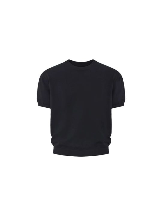 LIBERAFIT Cotton Knit Ribbed Trim Short Sleeve Tee | Face 3 Face
