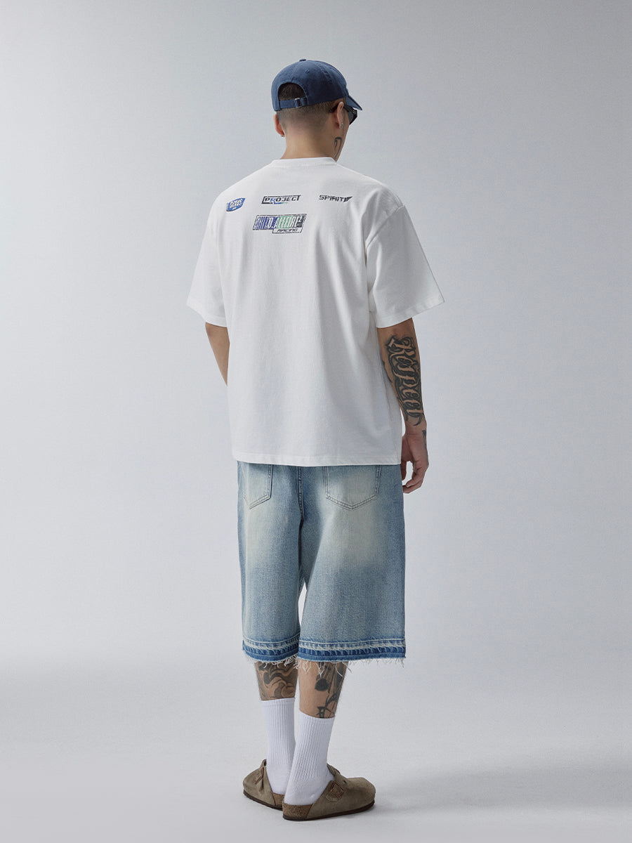 F2CE Washed and Aged Denim Shorts | Face 3 Face