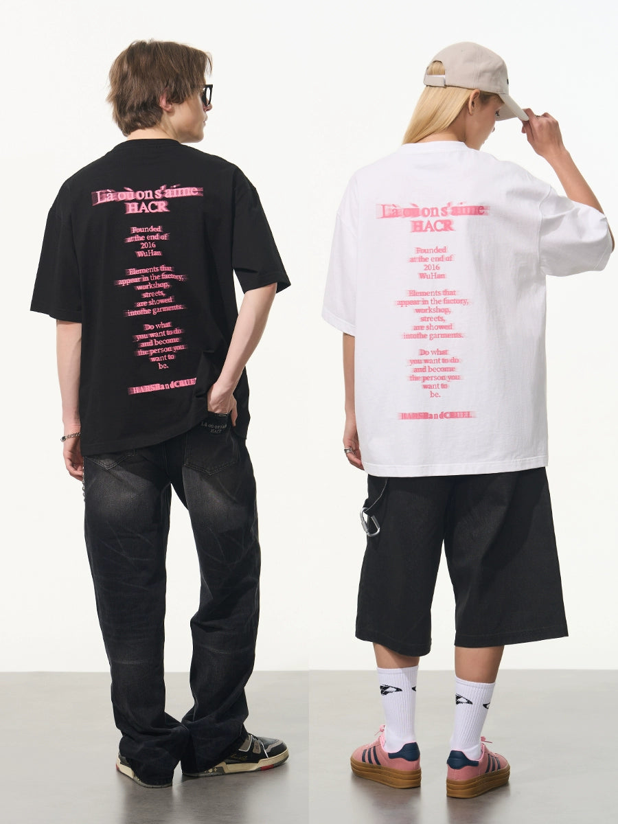 Harsh and Cruel Phantom Font French Typography Tee